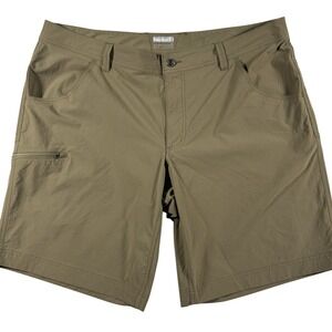 Marmot Performance Shorts Men 40 Outdoor Hiking Trail Zip Cargo Pocket Tan Khaki